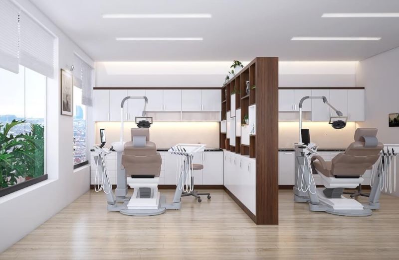 Nội thất phòng điều trị ở nha khoa Asia sang trọng, cao cấp