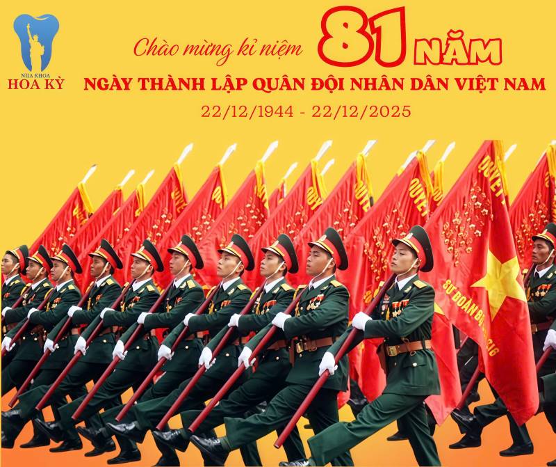 Nha Khoa Hoa Kỳ Chào Mừng 81 Năm Ngày Thành Lập Quân Đội Nhân Dân Việt Nam 22/12