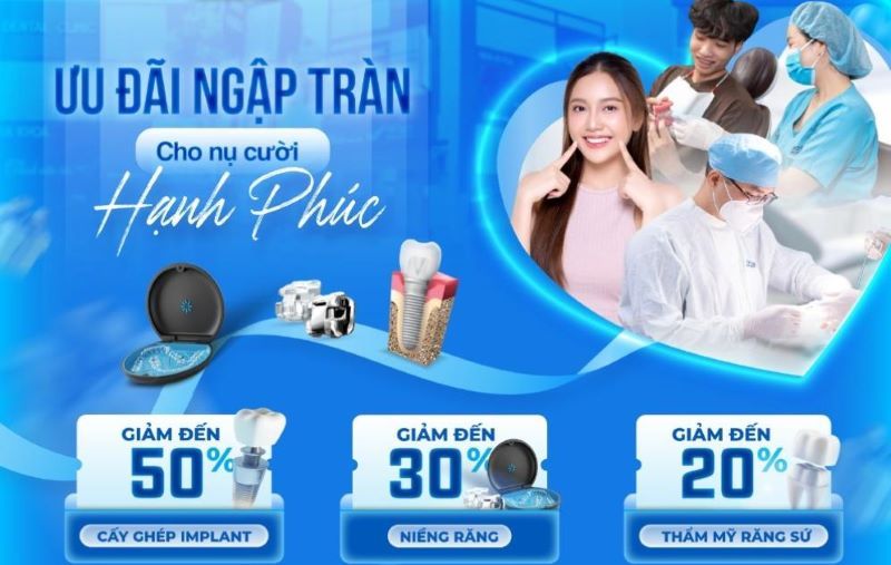 Nha khoa Sunrise nổi bật với nhiều ưu đãi hấp dẫn